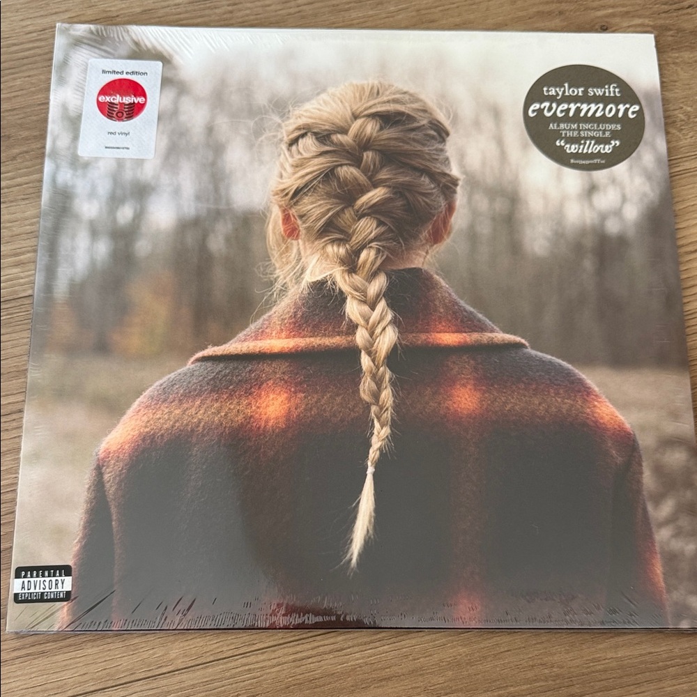 Taylor Swift Evermore Vinyl LP – Blonde & Brown Plaid Cover
